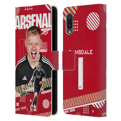 Arsenal FC 2023/24 First Team Aaron Ramsdale Leather Book Wallet Case Cover For Samsung Galaxy A02/M02 (2021)