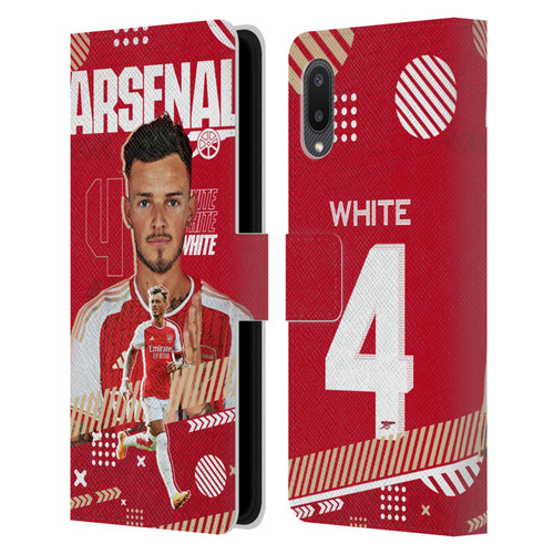 Arsenal FC 2023/24 First Team Ben White Leather Book Wallet Case Cover For Samsung Galaxy A02/M02 (2021)