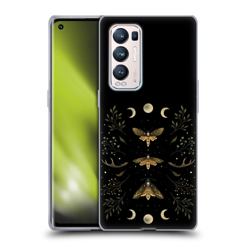 Episodic Drawing Illustration Animals Death Head Moth Night Soft Gel Case for OPPO Find X3 Neo / Reno5 Pro+ 5G
