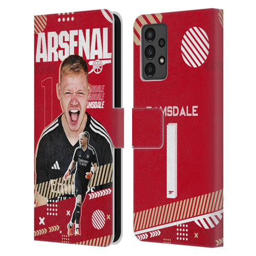 Arsenal FC 2023/24 First Team Aaron Ramsdale Leather Book Wallet Case Cover For Samsung Galaxy A13 (2022)