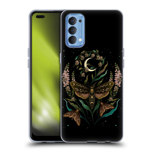 Episodic Drawing Illustration Animals Death Head Soft Gel Case for OPPO Reno 4 5G