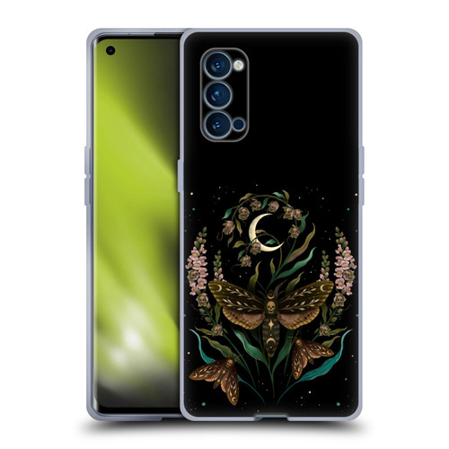 Episodic Drawing Illustration Animals Death Head Soft Gel Case for OPPO Reno 4 Pro 5G