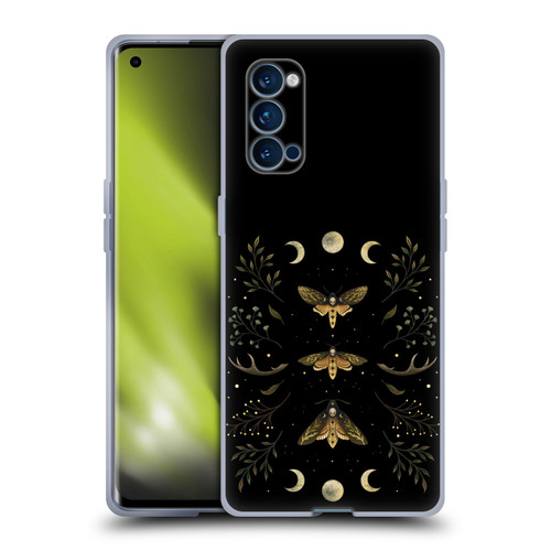 Episodic Drawing Illustration Animals Death Head Moth Night Soft Gel Case for OPPO Reno 4 Pro 5G