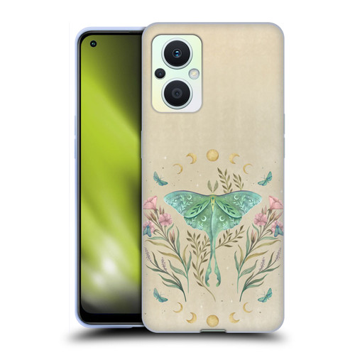 Episodic Drawing Illustration Animals Moth, Butterflies, & Flowers Soft Gel Case for OPPO Reno8 Lite