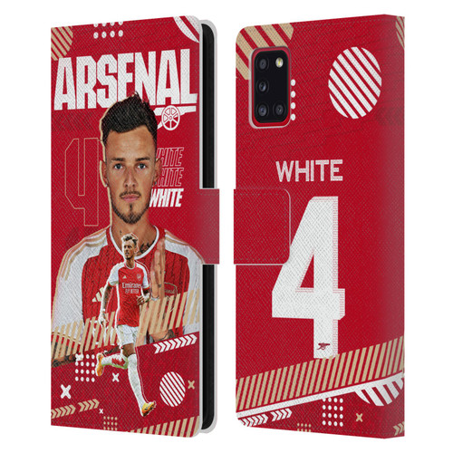 Arsenal FC 2023/24 First Team Ben White Leather Book Wallet Case Cover For Samsung Galaxy A31 (2020)