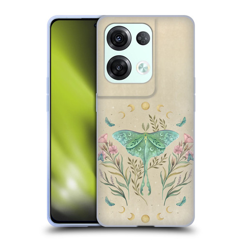 Episodic Drawing Illustration Animals Moth, Butterflies, & Flowers Soft Gel Case for OPPO Reno8 Pro