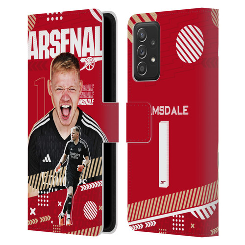 Arsenal FC 2023/24 First Team Aaron Ramsdale Leather Book Wallet Case Cover For Samsung Galaxy A52 / A52s / 5G (2021)