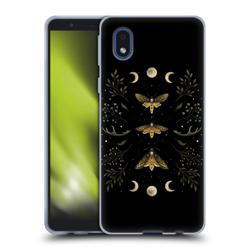 Episodic Drawing Illustration Animals Death Head Moth Night Soft Gel Case for Samsung Galaxy A01 Core (2020)