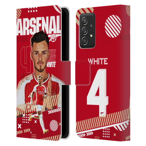 Arsenal FC 2023/24 First Team Ben White Leather Book Wallet Case Cover For Samsung Galaxy A52 / A52s / 5G (2021)