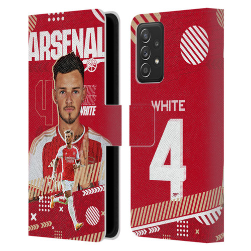 Arsenal FC 2023/24 First Team Ben White Leather Book Wallet Case Cover For Samsung Galaxy A53 5G (2022)