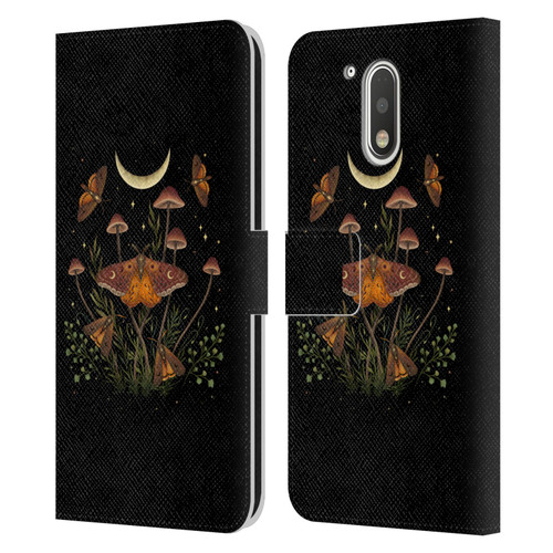 Episodic Drawing Illustration Animals Autumn Light Underwings Leather Book Wallet Case Cover For Motorola Moto G41