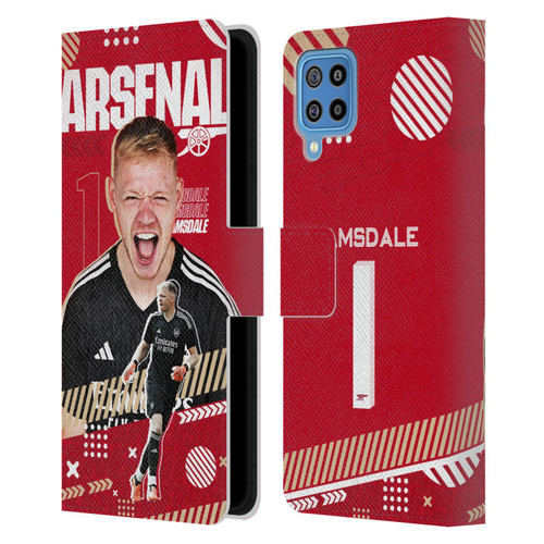 Arsenal FC 2023/24 First Team Aaron Ramsdale Leather Book Wallet Case Cover For Samsung Galaxy F22 (2021)