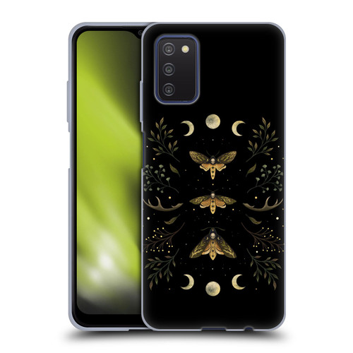 Episodic Drawing Illustration Animals Death Head Moth Night Soft Gel Case for Samsung Galaxy A03s (2021)