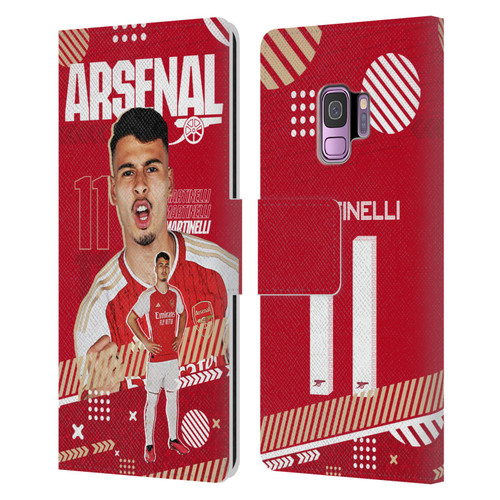 Arsenal FC 2023/24 First Team Gabriel Leather Book Wallet Case Cover For Samsung Galaxy S9
