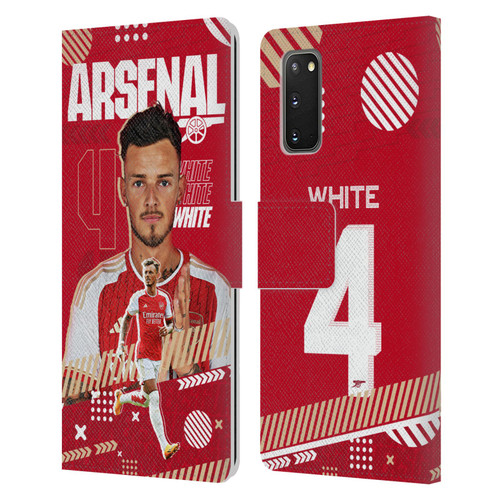 Arsenal FC 2023/24 First Team Ben White Leather Book Wallet Case Cover For Samsung Galaxy S20 / S20 5G