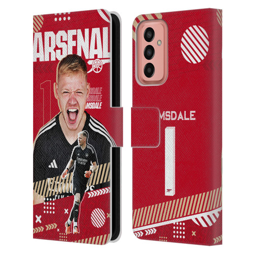 Arsenal FC 2023/24 First Team Aaron Ramsdale Leather Book Wallet Case Cover For Samsung Galaxy M13 (2022)