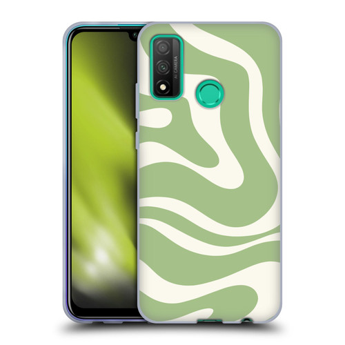 Kierkegaard Design Studio Art Modern Liquid Swirl in Sage Soft Gel Case for Huawei P Smart (2020)