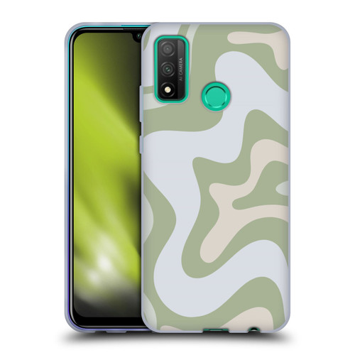 Kierkegaard Design Studio Art Retro Swirl Abstract Sage Soft Gel Case for Huawei P Smart (2020)