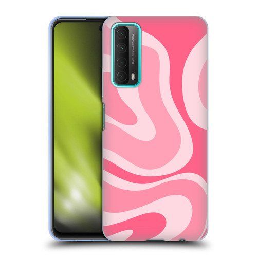 Kierkegaard Design Studio Art Modern Liquid Swirl Candy Pink Soft Gel Case for Huawei P Smart (2021)