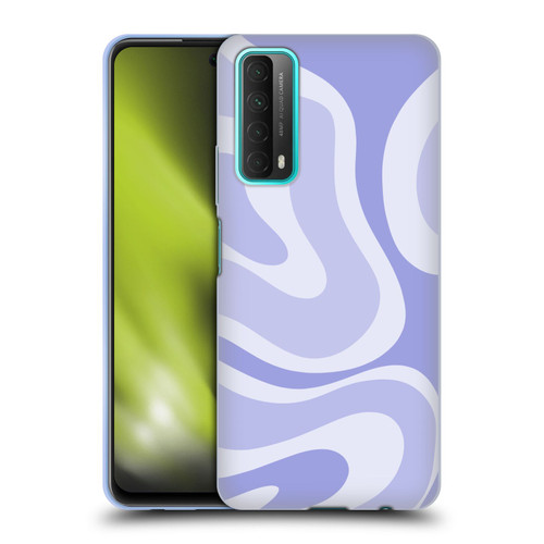 Kierkegaard Design Studio Art Modern Liquid Swirl Purple Soft Gel Case for Huawei P Smart (2021)