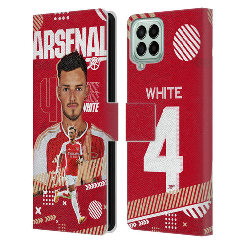 Arsenal FC 2023/24 First Team Ben White Leather Book Wallet Case Cover For Samsung Galaxy M33 (2022)