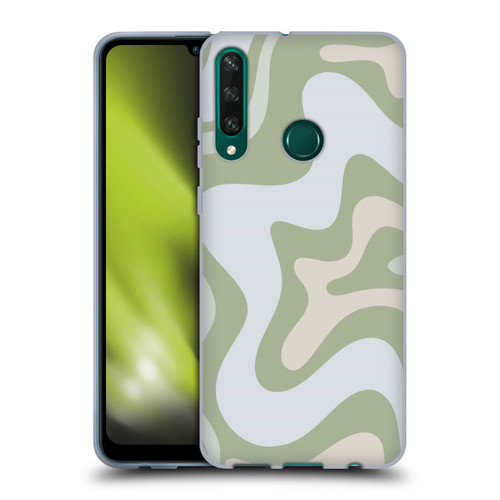Kierkegaard Design Studio Art Retro Swirl Abstract Sage Soft Gel Case for Huawei Y6p