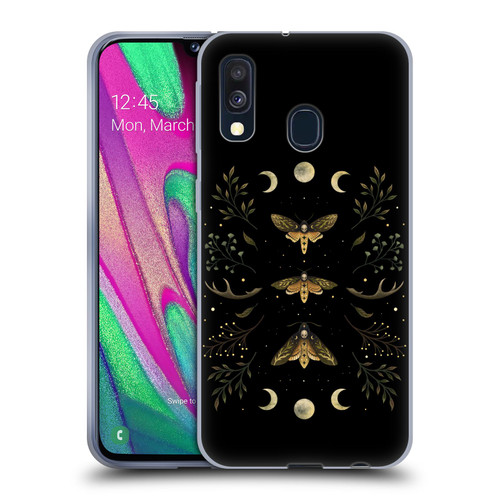 Episodic Drawing Illustration Animals Death Head Moth Night Soft Gel Case for Samsung Galaxy A40 (2019)