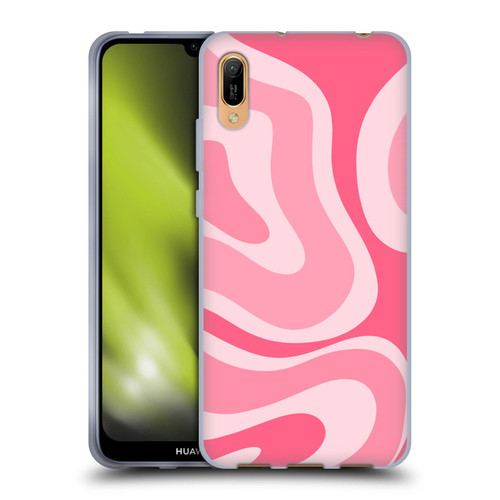 Kierkegaard Design Studio Art Modern Liquid Swirl Candy Pink Soft Gel Case for Huawei Y6 Pro (2019)