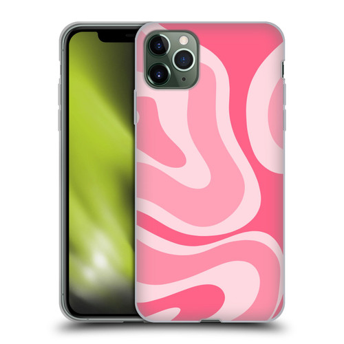 Kierkegaard Design Studio Art Modern Liquid Swirl Candy Pink Soft Gel Case for Apple iPhone 11 Pro Max