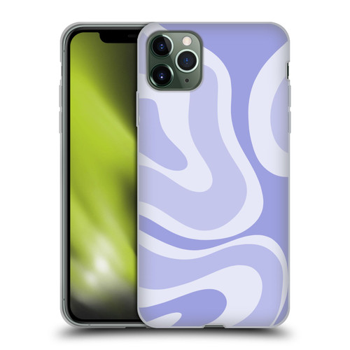 Kierkegaard Design Studio Art Modern Liquid Swirl Purple Soft Gel Case for Apple iPhone 11 Pro Max