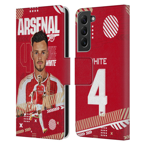 Arsenal FC 2023/24 First Team Ben White Leather Book Wallet Case Cover For Samsung Galaxy S22+ 5G