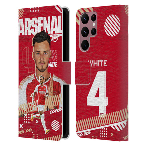 Arsenal FC 2023/24 First Team Ben White Leather Book Wallet Case Cover For Samsung Galaxy S22 Ultra 5G