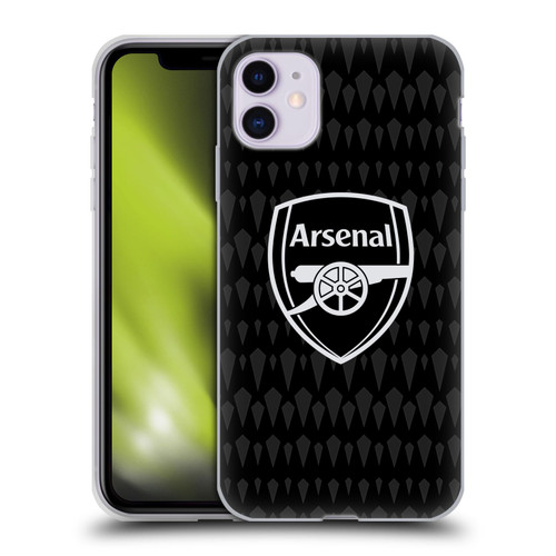 Arsenal FC 2023/24 Crest Kit Home Goalkeeper Soft Gel Case for Apple iPhone 11