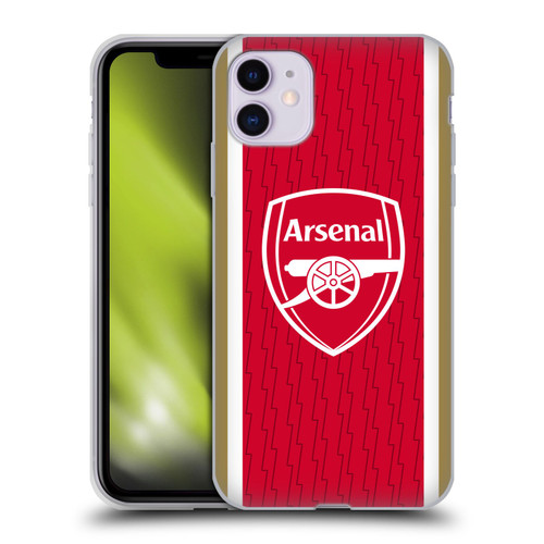 Arsenal FC 2023/24 Crest Kit Home Soft Gel Case for Apple iPhone 11