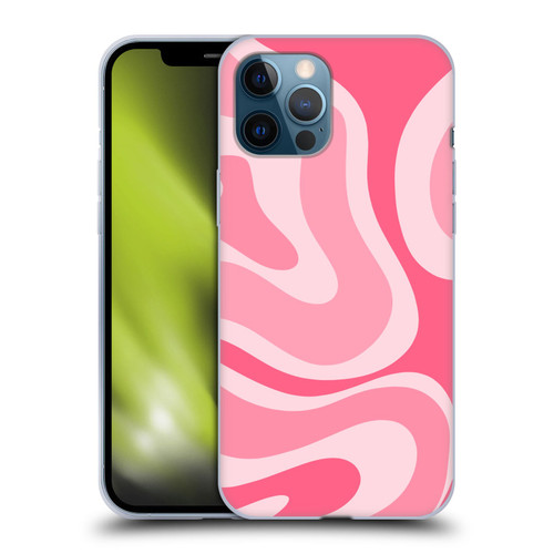 Kierkegaard Design Studio Art Modern Liquid Swirl Candy Pink Soft Gel Case for Apple iPhone 12 Pro Max