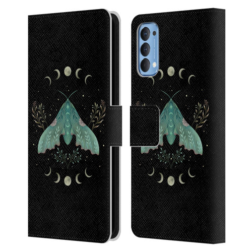 Episodic Drawing Illustration Animals Luna And Moth Leather Book Wallet Case Cover For OPPO Reno 4 5G