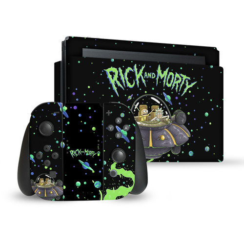 Rick And Morty Graphics The Space Cruiser Vinyl Sticker Skin Decal Cover for Nintendo Switch Bundle