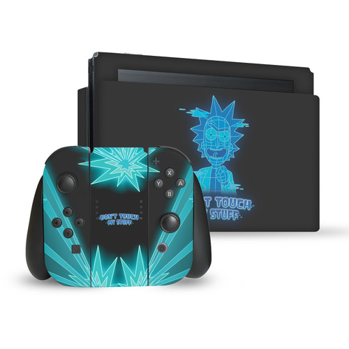 Rick And Morty Graphics Don't Touch My Stuff Vinyl Sticker Skin Decal Cover for Nintendo Switch Bundle