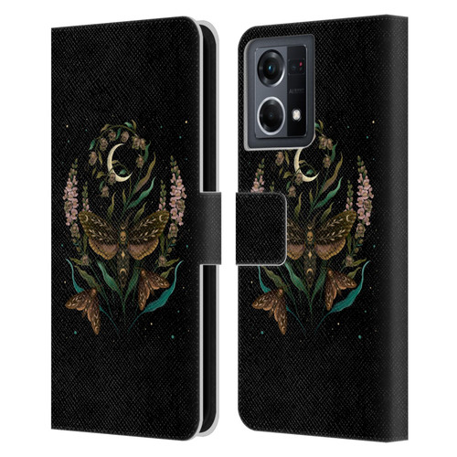 Episodic Drawing Illustration Animals Death Head Leather Book Wallet Case Cover For OPPO Reno8 4G