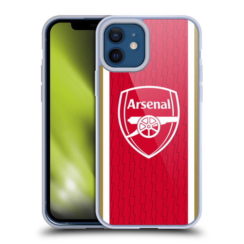 Arsenal FC 2023/24 Crest Kit Home Soft Gel Case for Apple iPhone 12 / iPhone 12 Pro