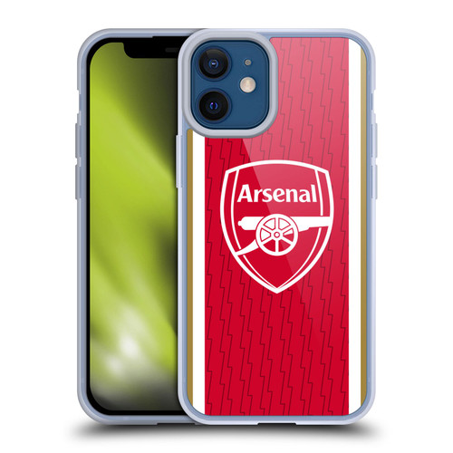 Arsenal FC 2023/24 Crest Kit Home Soft Gel Case for Apple iPhone 12 Mini