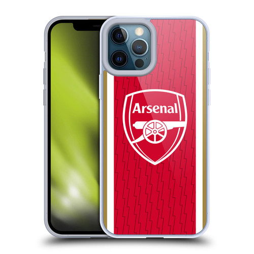 Arsenal FC 2023/24 Crest Kit Home Soft Gel Case for Apple iPhone 12 Pro Max
