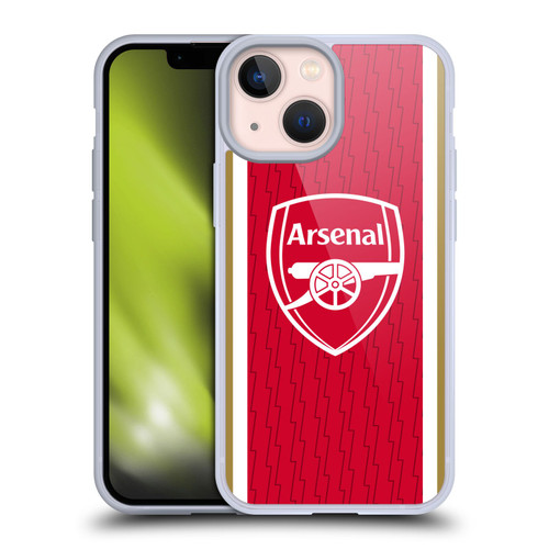 Arsenal FC 2023/24 Crest Kit Home Soft Gel Case for Apple iPhone 13 Mini