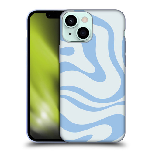 Kierkegaard Design Studio Art Blue Abstract Swirl Pattern Soft Gel Case for Apple iPhone 13 Mini