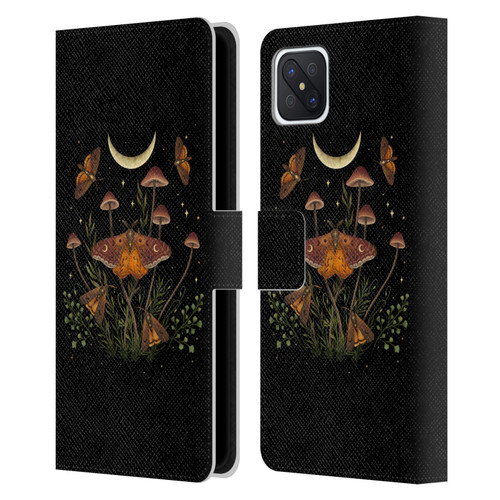 Episodic Drawing Illustration Animals Autumn Light Underwings Leather Book Wallet Case Cover For OPPO Reno4 Z 5G