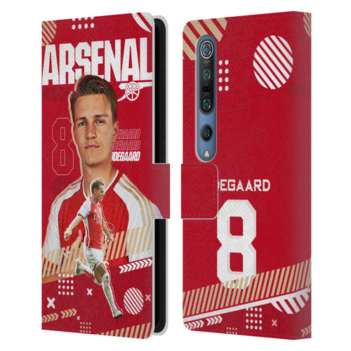 Arsenal FC 2023/24 First Team Martin Ødegaard Leather Book Wallet Case Cover For Xiaomi Mi 10 5G / Mi 10 Pro 5G