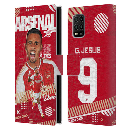 Arsenal FC 2023/24 First Team Gabriel Jesus Leather Book Wallet Case Cover For Xiaomi Mi 10 Lite 5G