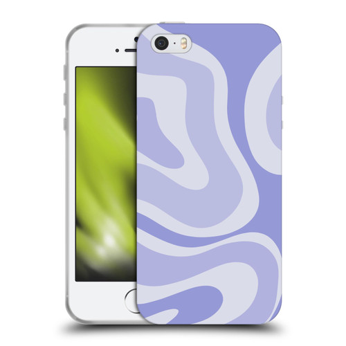 Kierkegaard Design Studio Art Modern Liquid Swirl Purple Soft Gel Case for Apple iPhone 5 / 5s / iPhone SE 2016