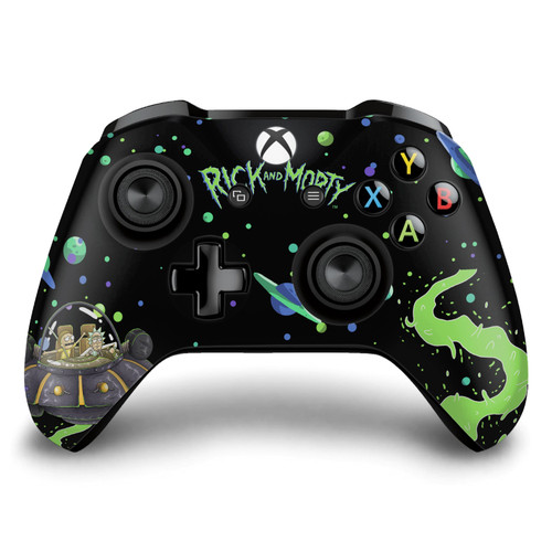 Rick And Morty Graphics The Space Cruiser Vinyl Sticker Skin Decal Cover for Microsoft Xbox One S / X Controller