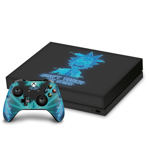 Rick And Morty Graphics Don't Touch My Stuff Vinyl Sticker Skin Decal Cover for Microsoft Xbox One X Bundle